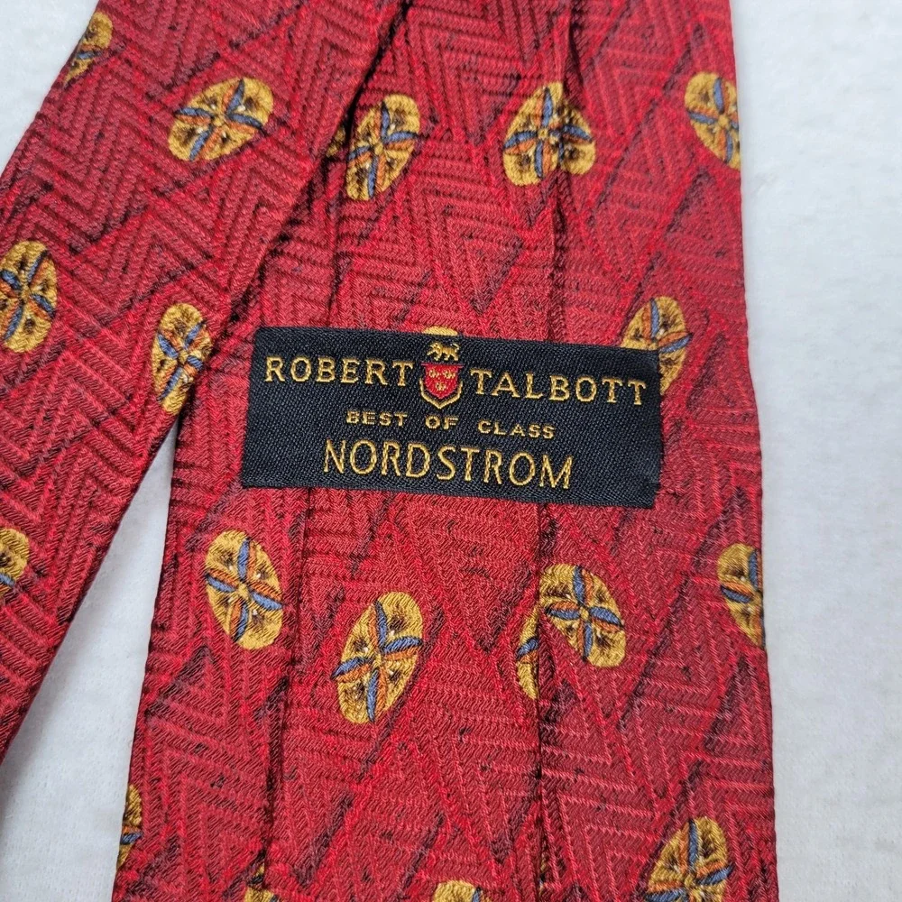 Robert Talbott Tie Nordstrom Best of Class Silk Made USA Multicolor Geometric‎